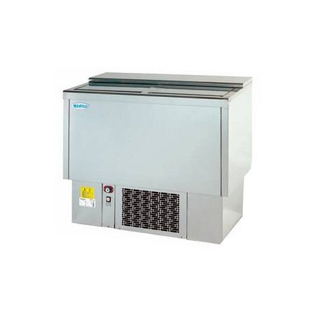 BOTELLERO FRIGORIFICO INFRICO MODELO EFP1000 II , DE 1 METRO, CON 2  PUERTAS,  DE ACERO INOX AISI 304