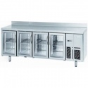 MESA REFRIGERADA SERIE 600 MARCA  INFRICO 2,5 MTS 4 PUERTAS DE CRISTAL MODELO BMPP 2500 CR