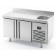 MESA REFRIGERADA SERIE 600 MARCA  INFRICO 1,5 MTS 2 PUERTAS CON FREGADERO MODELO BMPPF 1500 II