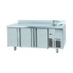MESA REFRIGERADA SERIE 600 MARCA  INFRICO 2 MTS 3 PUERTAS CON FREGADERO MODELO BMPPF 2000 II