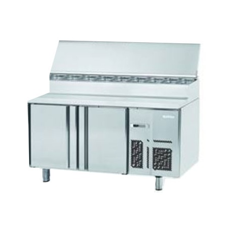 MESA REFRIGERADA SERIE 600 MARCA  INFRICO 1,5 MTS 2 PUERTAS PARA ENSALADA MODELO BMPP 1500 EN C/TAPA