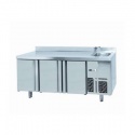 MESA REFRIGERADA GASTRONORM 1/1 SERIE 700   INFRICO MODELO BMGN 1960 F CON FREGADERO 3 PUERTAS