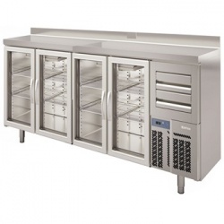 FRENTE MOSTRADOR REFRIGERADO   INFRICO MODELO FMPP 2500 CR 4 PUERTAS CON CRISTAL
