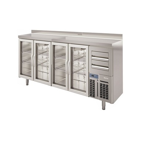 FRENTE MOSTRADOR REFRIGERADO   INFRICO MODELO FMPP 2500 CR 4 PUERTAS CON CRISTAL