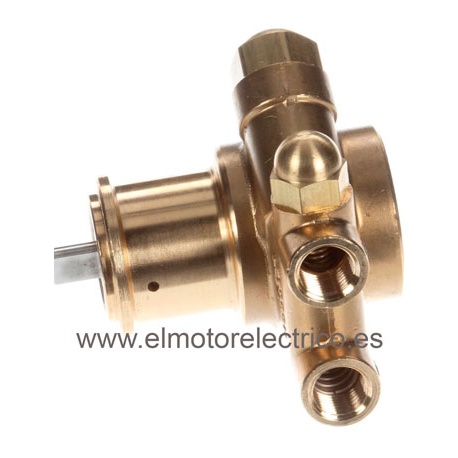 CABEZAL BOMBA V6105 PROCON 82MM-180L/H PARA MAQUINA DE CAFE 
EMPALME 3/8" NPT CON BYPASS LATON, 