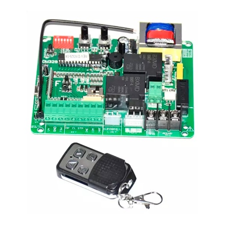 CENTRAL ELECTRONICA PARA MOTOR PUERTA CORREDERA CON CONTROL REMOTO
220 VAC 370W A 1000W