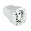 BASE ENCHUFE AEREA GOMA BLANCA 16 A