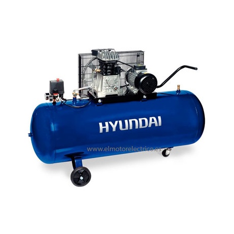 COMPRESOR CORREA 200 LITROS 3 HP TRIFASICO HIUNDAY