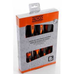 JUEGO DESTORNILLADORES (8 PIEZAS) ALYCO ORANGE.