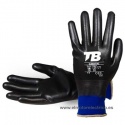 GUANTE NYLON NEGRO RECUBIERTO POLIURETANO QUIMICO Y TACTIL 518BIOTAC TB
