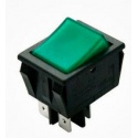 INTERRUPTOR LUMINOSO 16A TECLA VERDE 2 CONTACTOS