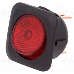 INTERRUPTOR LUMINOSO 16A TECLA ROJO 2 CONTACTOS REDONDO
25X25 MM 230V RF.R13-203B-01-BR