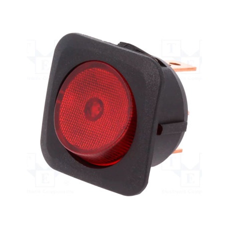 INTERRUPTOR LUMINOSO 16A TECLA ROJO 2 CONTACTOS REDONDO
25X25 MM 230V RF.R13-203B-01-BR