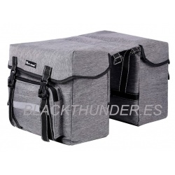 ALFORJA DOBLE MOD.VALENCIA GRIS GRAN CAPACIDAD PORTAEQUIPAJES TRASERO PARA BICICLETAS