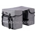 ALFORJA DOBLE MOD.VALENCIA GRIS GRAN CAPACIDAD PORTAEQUIPAJES TRASERO PARA BICICLETAS