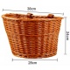CESTA FRONTAL DE MIMBRE CON CINTURON DE CUERO 38X24X28 