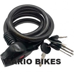 CANDADO ANTIROBO CON ESPIRAL PARA BICICLETAS RF.87305
