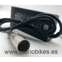 CARGADOR BATERIA LITIO 36V2A CONECTOR XLR 4PIN MACHO PARA BICICLETAS ELECTRICAS 