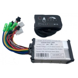 CONJUNTO CONTROLADOR PARA BICICLETA ELECTRICA FOCAN MOTOR BRUSHLESS 36-48V S/ESCOBILLAS CON PANTALLA LED RF..810