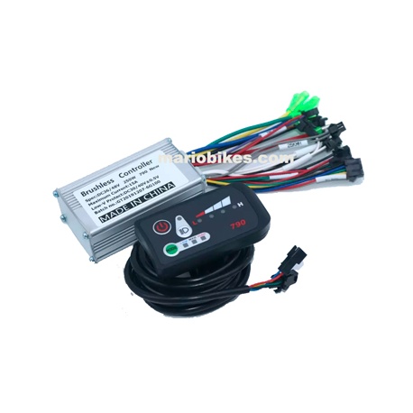 KIT CONTROLADOR PARA BICICLETA ELECTRICA MOTOR  BRUSHLESS 36V 250W 15 A GT20210708-6G200 CON VISOR LED S810H
