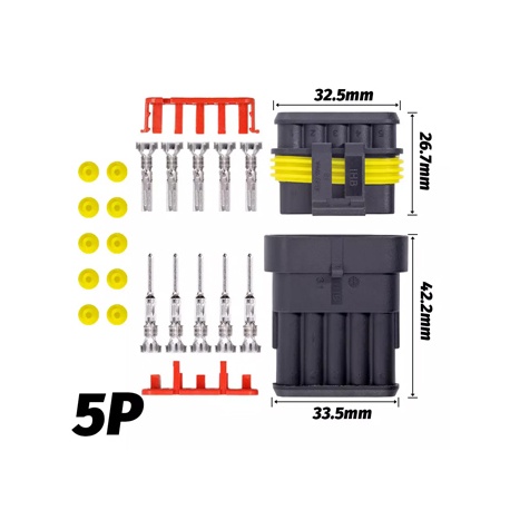 KIT CONECTOR DE ENCHUFE ELECTRICO 5 VIAS ANTIHUM