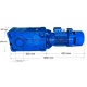 MOTOR REDUCTOR i:154  5.5 CV CON FRENO 950 RPM MRC21 160 VO2A OCASION
