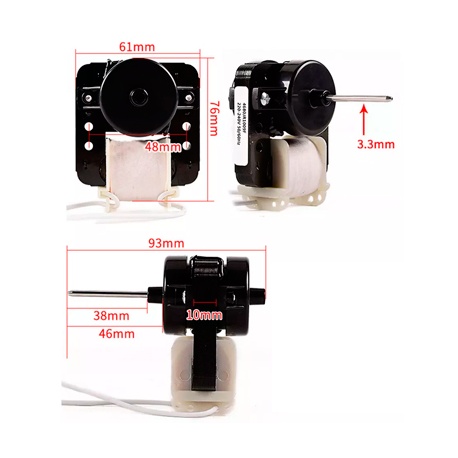 MOTOR VENTILADOR FRIGORIFICO 220-240V RF,4680JR1009FDIAMETRO EJE 3MM LARGO EJE 37MM