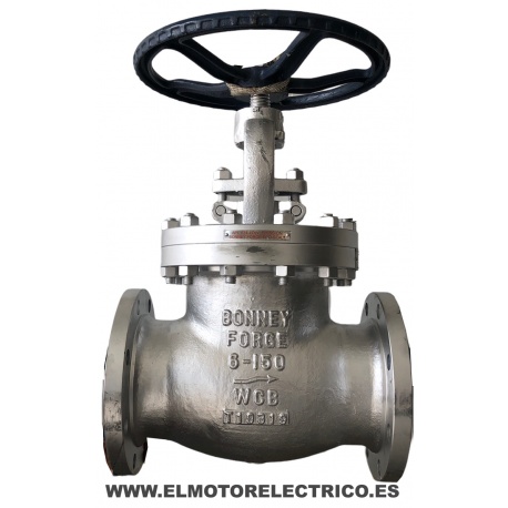 VALVULA GLOBO HIERRO FUNDIDO BONNEY FORGE 4"-150 WCB