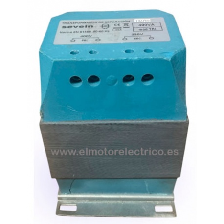 TRANSFORMADOR DE SEPARACION SEVEIN MOD.TRI 400VA 1.25 A