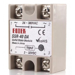 RELE ESTADO SOLIDO SSR-40 DA ENTRADA 3-32 VDC SALIDA 24-380 VAC
