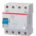DIFERENCIAL F204 AC-125/0.03 ABB  220V 4P 2CSF204001R1950 *