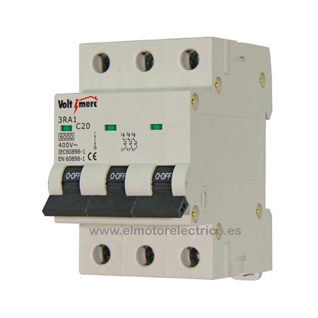MAGNETOTERMICO TRIPOLAR 20 A VOLTIMERC