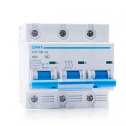 MAGNETOTERMICO TRIPOLAR 80 A DZ158-125 3P 80 A 10 KA CHINT CURVA DZ 158095