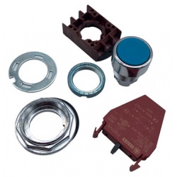 PULSADOR AZUL P3CPNLG+P9B11VN Y CONTACTO AUXILIAR GEE