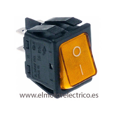 PULSADOR AMBAR 30x22mm 230 V RF. V-1835