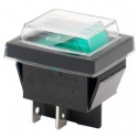 PULSADOR VERDE 30x22mm 230 V RF. XCK019 CON FUNDA PROTECTORA