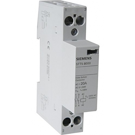 CONTACTOR AUXILIAR DE CARRIL 20A 220V SIEMENS 5TT5 8010
