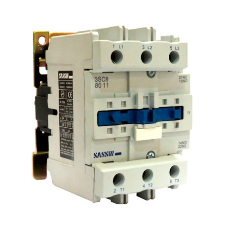 CONTACTOR 40 AMP. 220V 18.5 KW 3SC8-4011 1NO+1NC SASSIN.