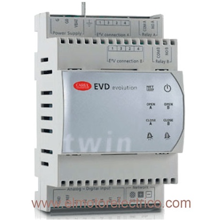 DRIVER DE GESTION DE DOS VALVULAS DE EXPANSION ELECTRONICA
CAREL EVD0000T50 RECUPERADO SIN USO 