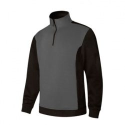SUDADERA MEDIA CREMALLERA BICOLOR VELILLA