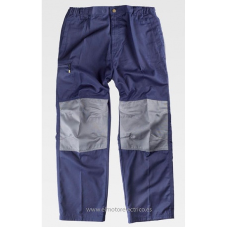 PANTALON 65% POL. 35% ALG. COMBINADO EN RODILLA Y CULERA WT.