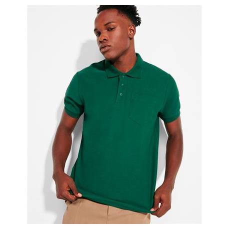 POLO MANGA CORTA CON BOLSILLO 65% 35% ROLY