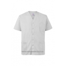CHAQUETA SANITARIA M/CORTA CIERRE BOTONES CUELLO PICO VELILLA 535209