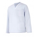 CASACA SANITARIA BLANCO CUELLO PICO M/LARGA