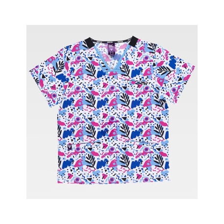 CASACA M/CORTA ESTAMPADA TEJIDO ELASTICO WT