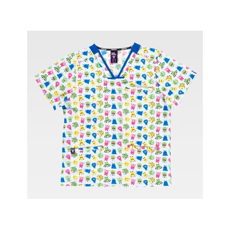 CASACA M/CORTA ESTAMPADA TEJIDO ELASTICO WT