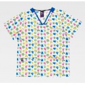 CASACA M/CORTA ESTAMPADA TEJIDO ELASTICO WT