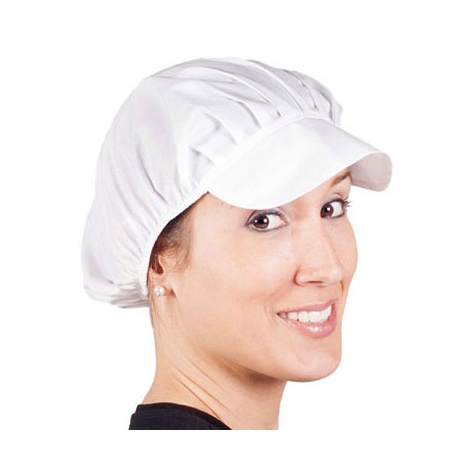 GORRO TELA CON VISERA BLANCA  GARY`S