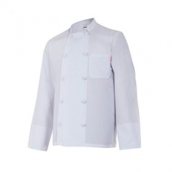 CHAQUETA COCINERO MANGA LARGA VELILLA