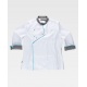 CHAQUETA COCINERA ENTALLADA SEÑORA C/VIVOS BLANCO GRIS WT